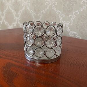 Silver & Crystal Candleholder